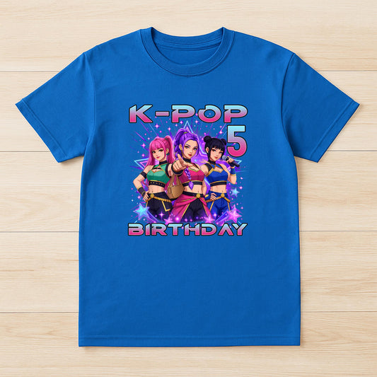 5th Birthday K-pop 5 Year Old Korean Music Birthday Kpop T-Shirt