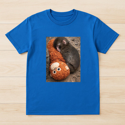 Baby Monkey Plush Toy T-Shirt Vintage Graphic Tee Comfort Colors Style Tshirt