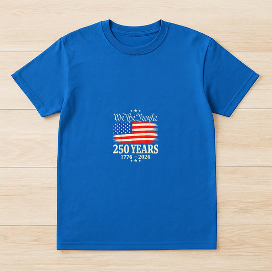 Flag Vintage 250 Years American 1776 2026 250th USA Birthday T-Shirt