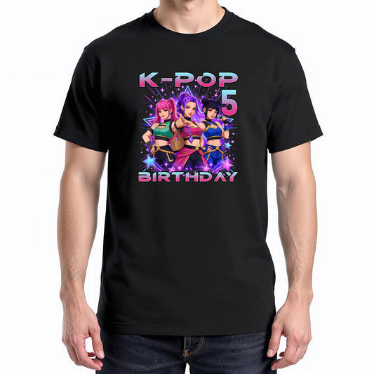 5th Birthday K-pop 5 Year Old Korean Music Birthday Kpop T-Shirt
