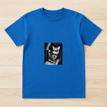 67 Cat Wearing Sunglasses Gen Alpha Funny Six Seven 6 7 Meme T-Shirt