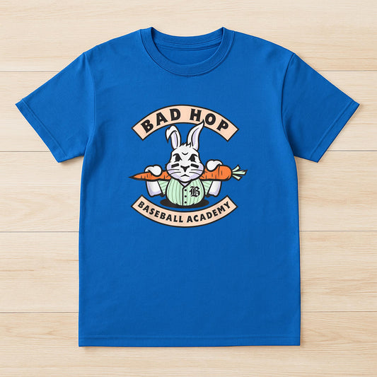 Bad Hop Baseball Academy Angry Bunny Mascot Sports T-Shirt