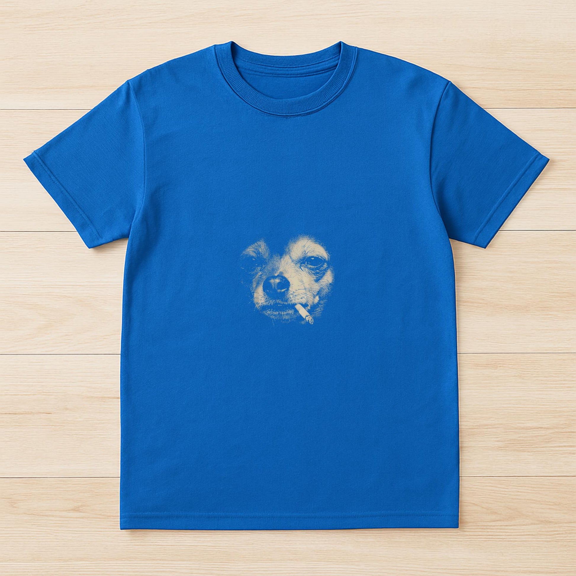 Dog Smoking Cigarette Funny Chihuahua Meme T-Shirt