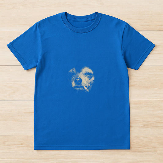 Dog Smoking Cigarette Funny Chihuahua Meme T-Shirt