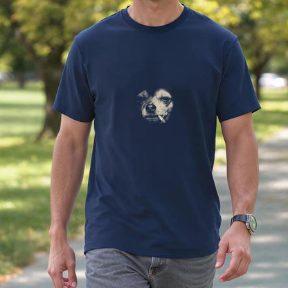 Dog Smoking Cigarette Funny Chihuahua Meme T-Shirt