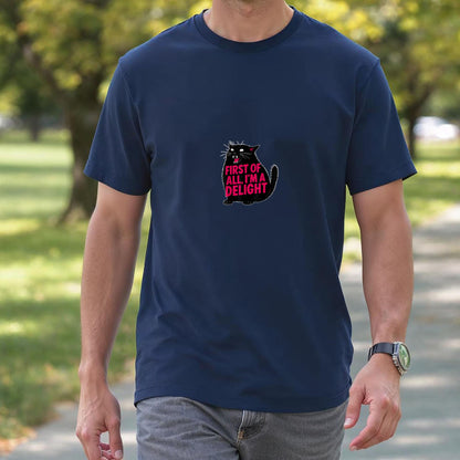 First of All I'm a Delight Roaring Black cat T-Shirt