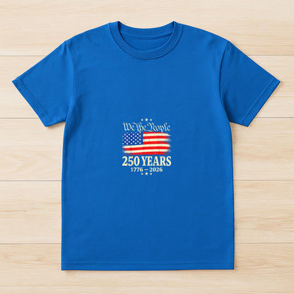 Flag Vintage 250 Years American 1776 2026 250th USA Birthday T-Shirt