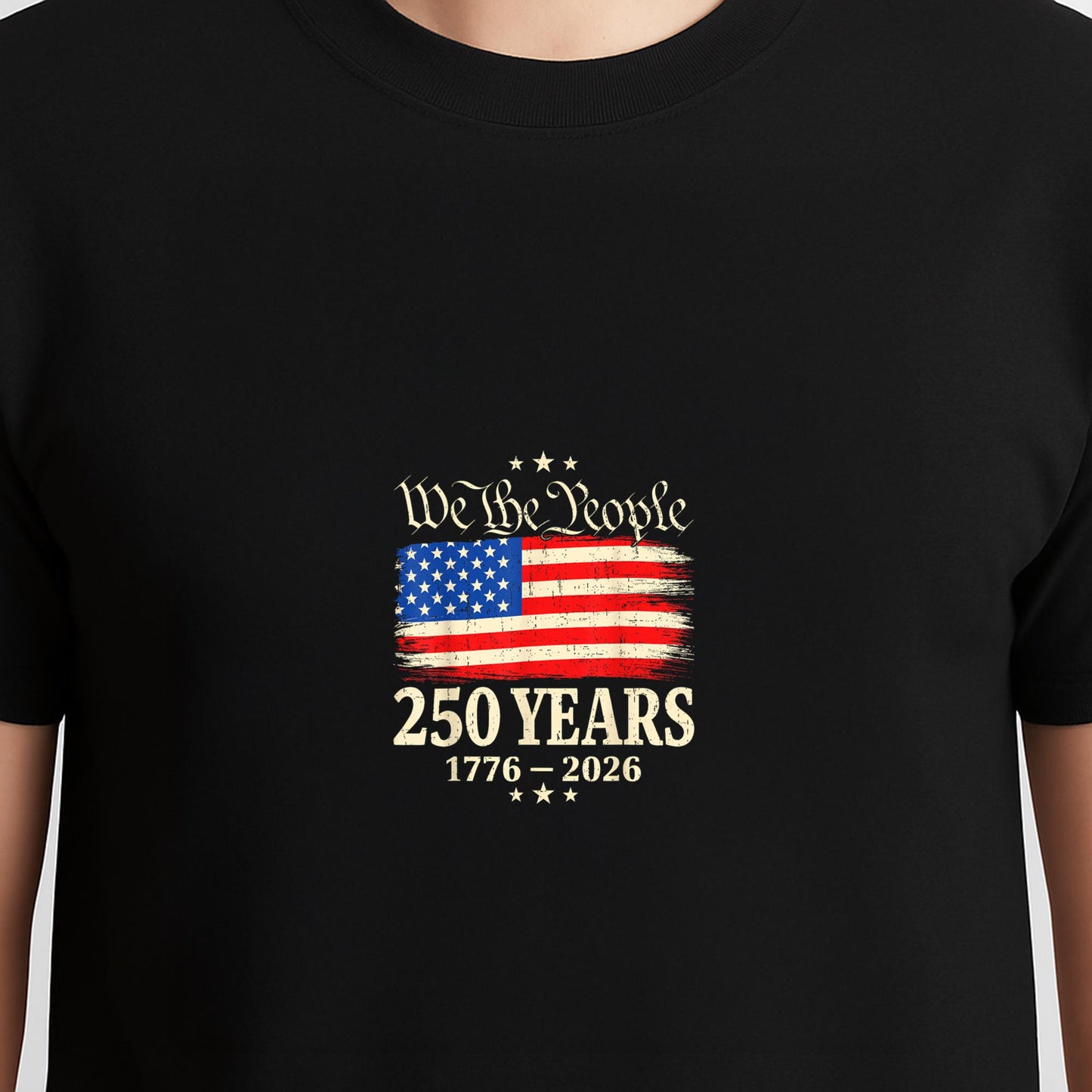 Flag Vintage 250 Years American 1776 2026 250th USA Birthday T-Shirt