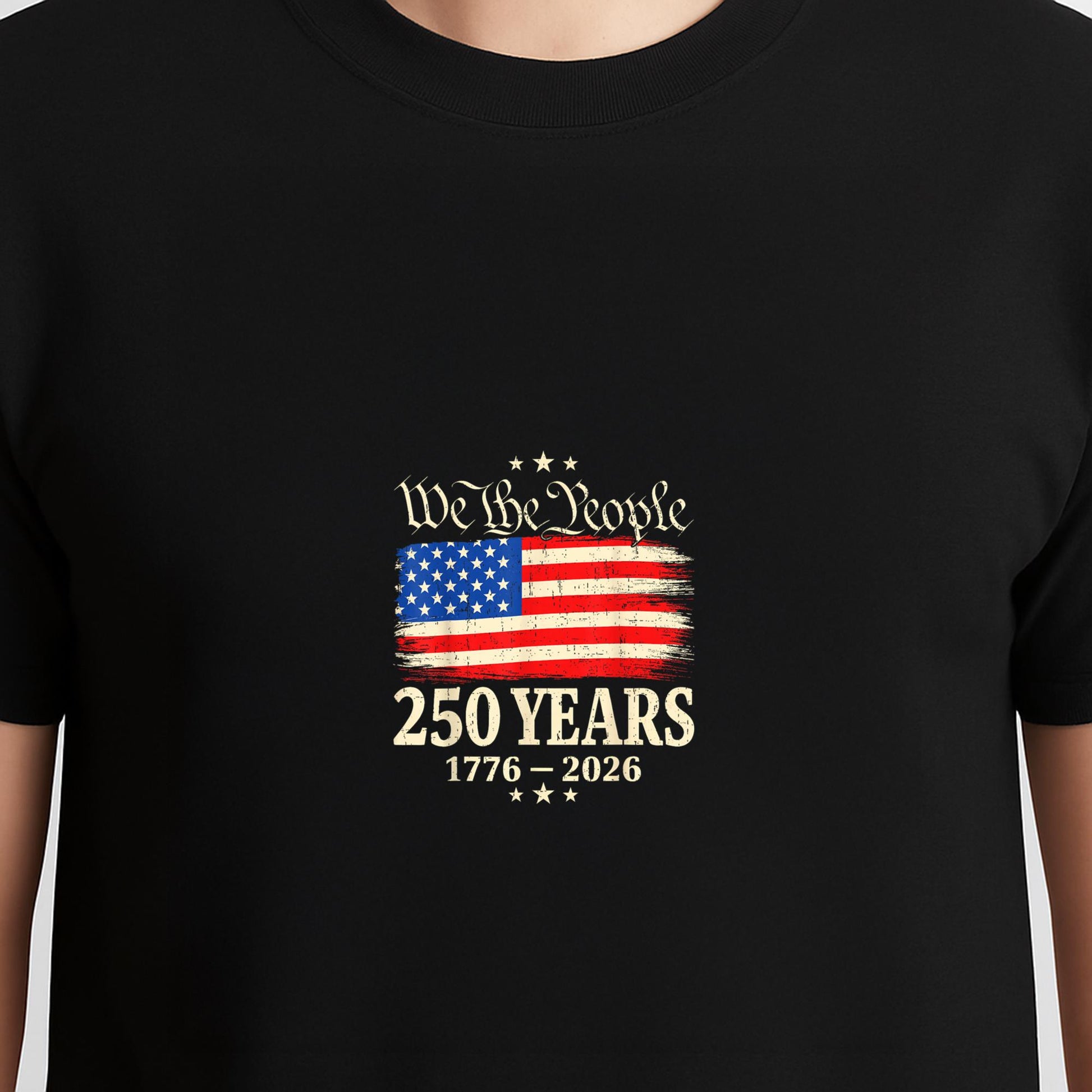 Flag Vintage 250 Years American 1776 2026 250th USA Birthday T-Shirt