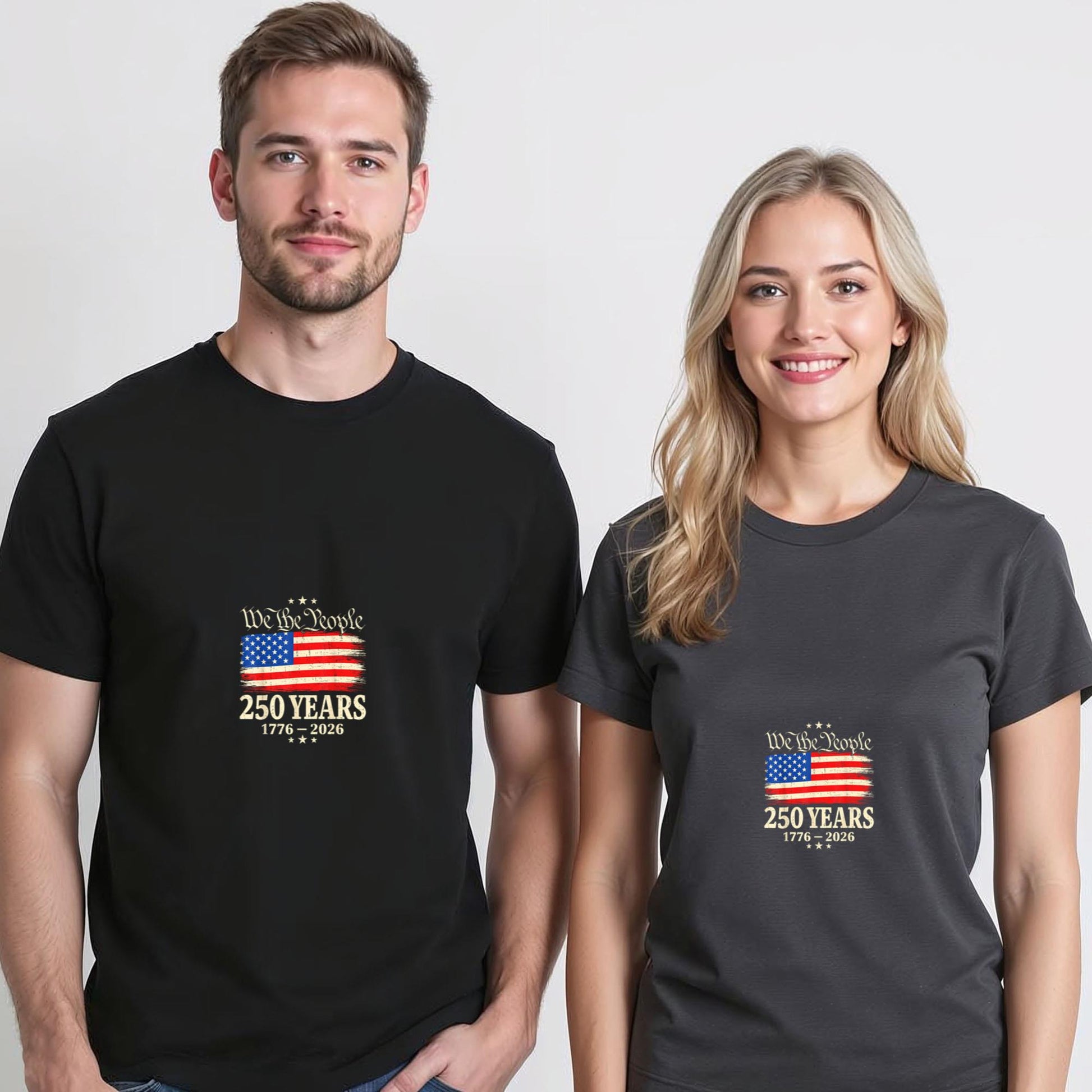Flag Vintage 250 Years American 1776 2026 250th USA Birthday T-Shirt