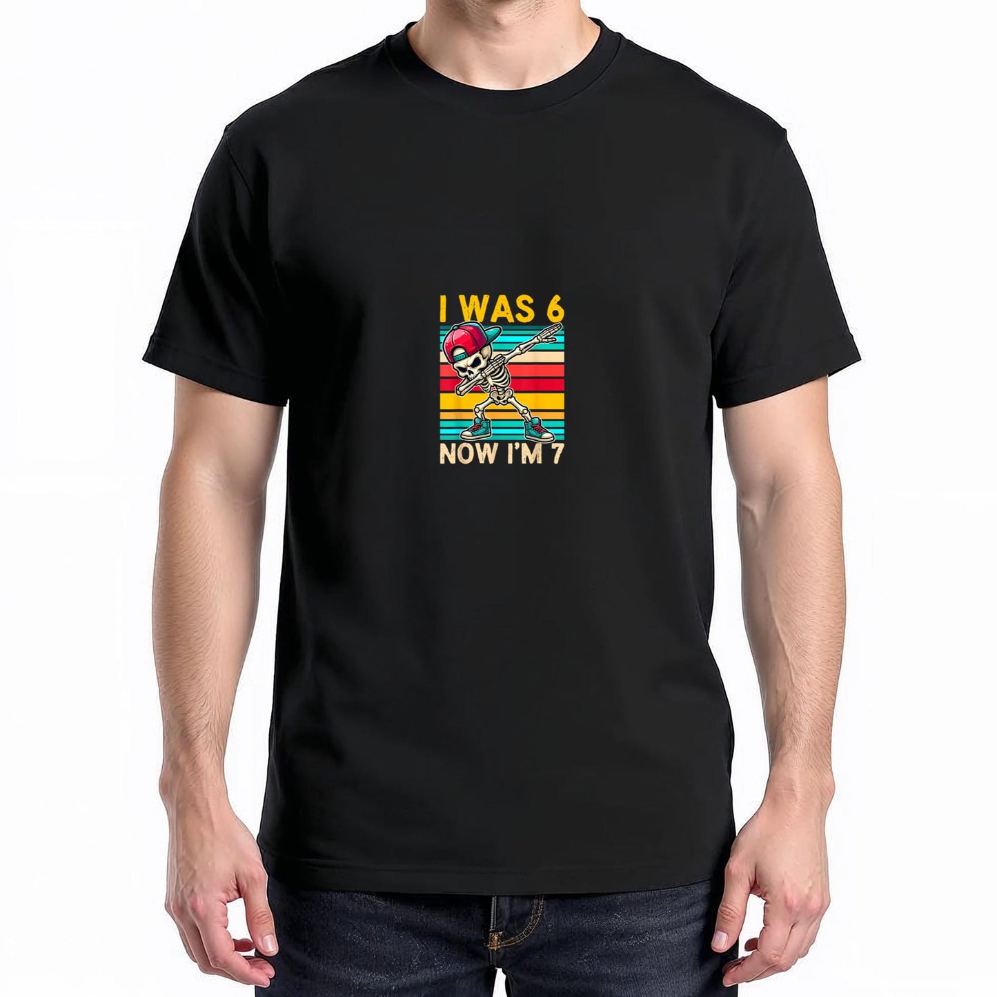 I was 6 Now I'm 7 Year Old 7th Birthday 67 Dabbing Boys Kids T-Shirt