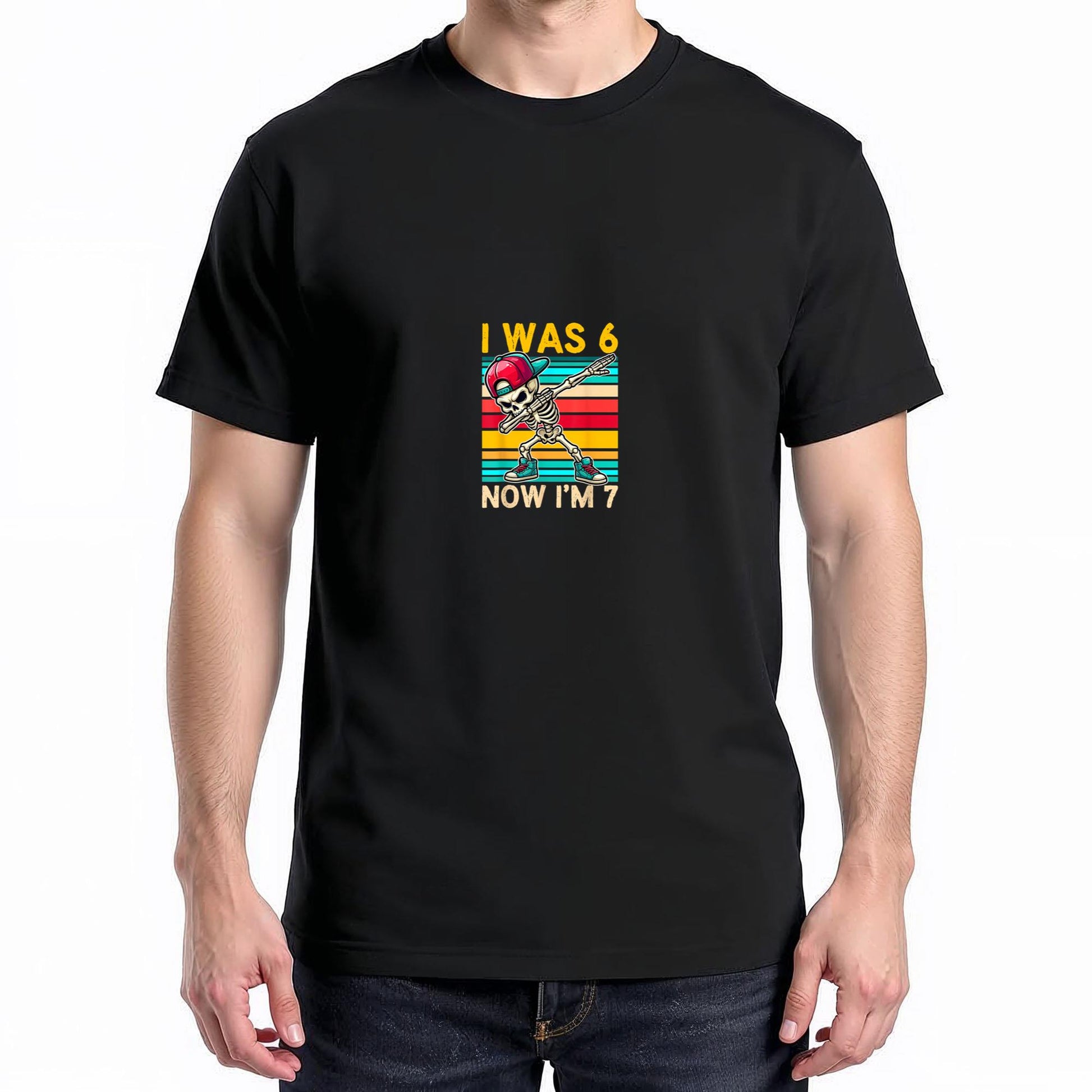 I was 6 Now I'm 7 Year Old 7th Birthday 67 Dabbing Boys Kids T-Shirt