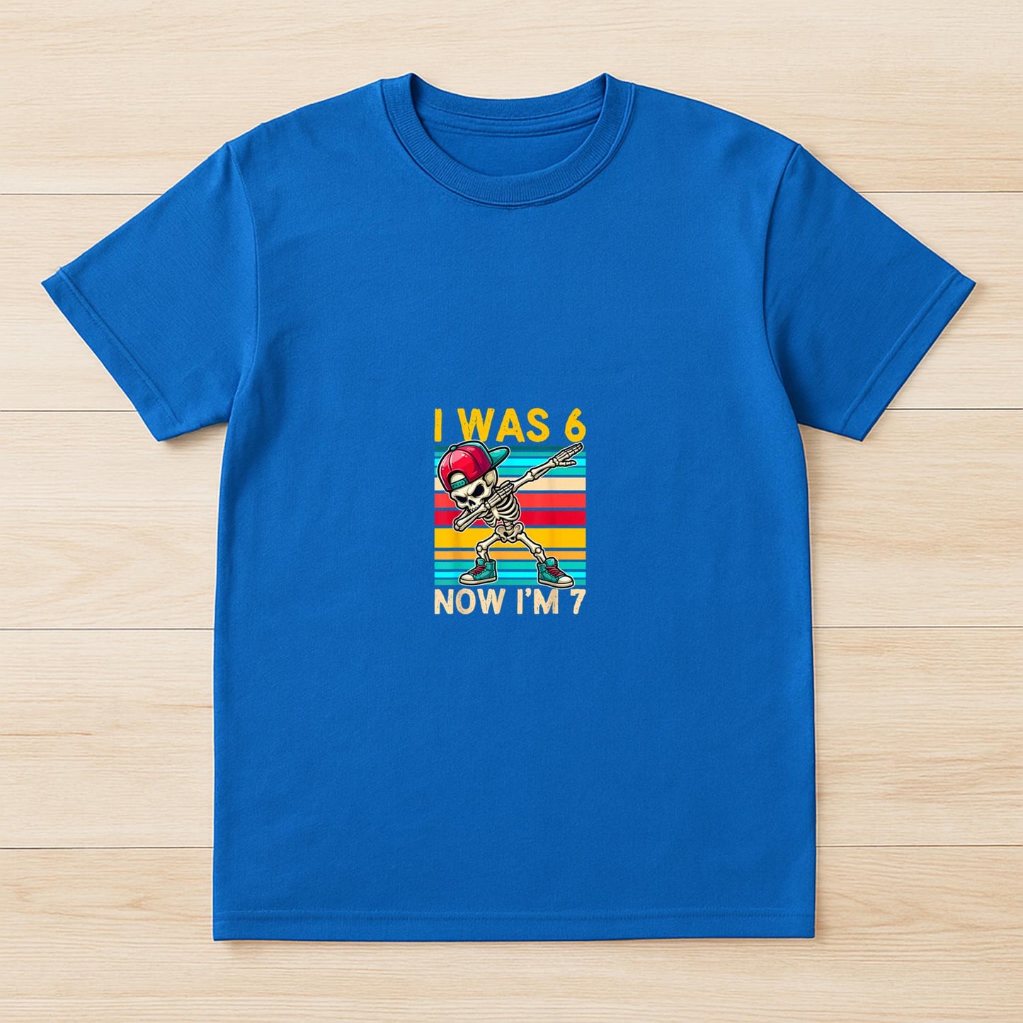 I was 6 Now I'm 7 Year Old 7th Birthday 67 Dabbing Boys Kids T-Shirt