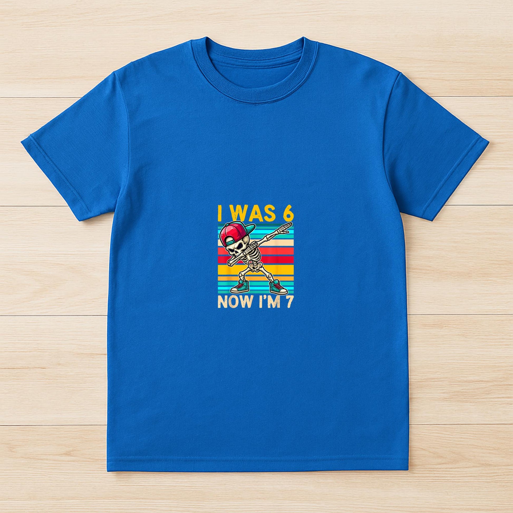 I was 6 Now I'm 7 Year Old 7th Birthday 67 Dabbing Boys Kids T-Shirt