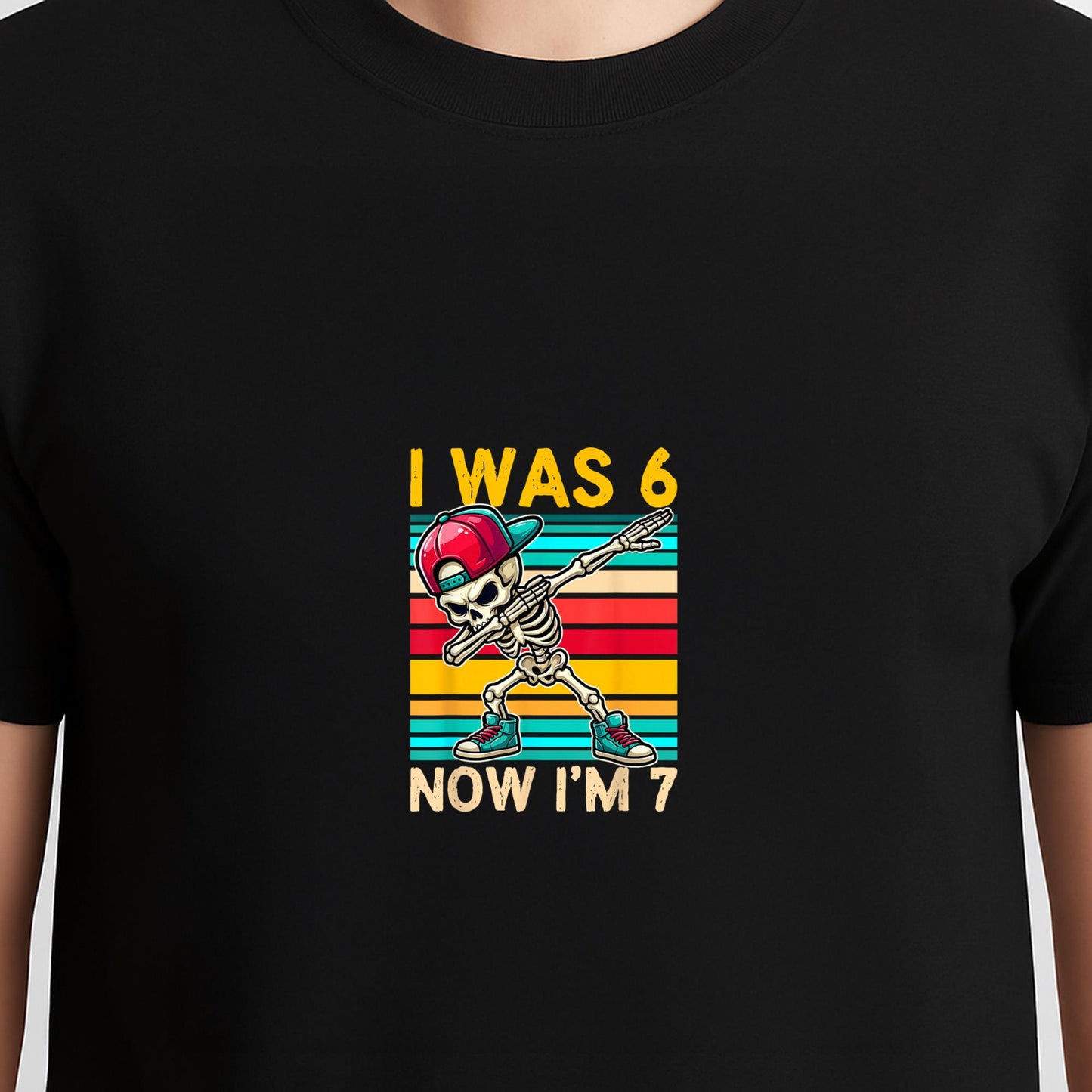 I was 6 Now I'm 7 Year Old 7th Birthday 67 Dabbing Boys Kids T-Shirt