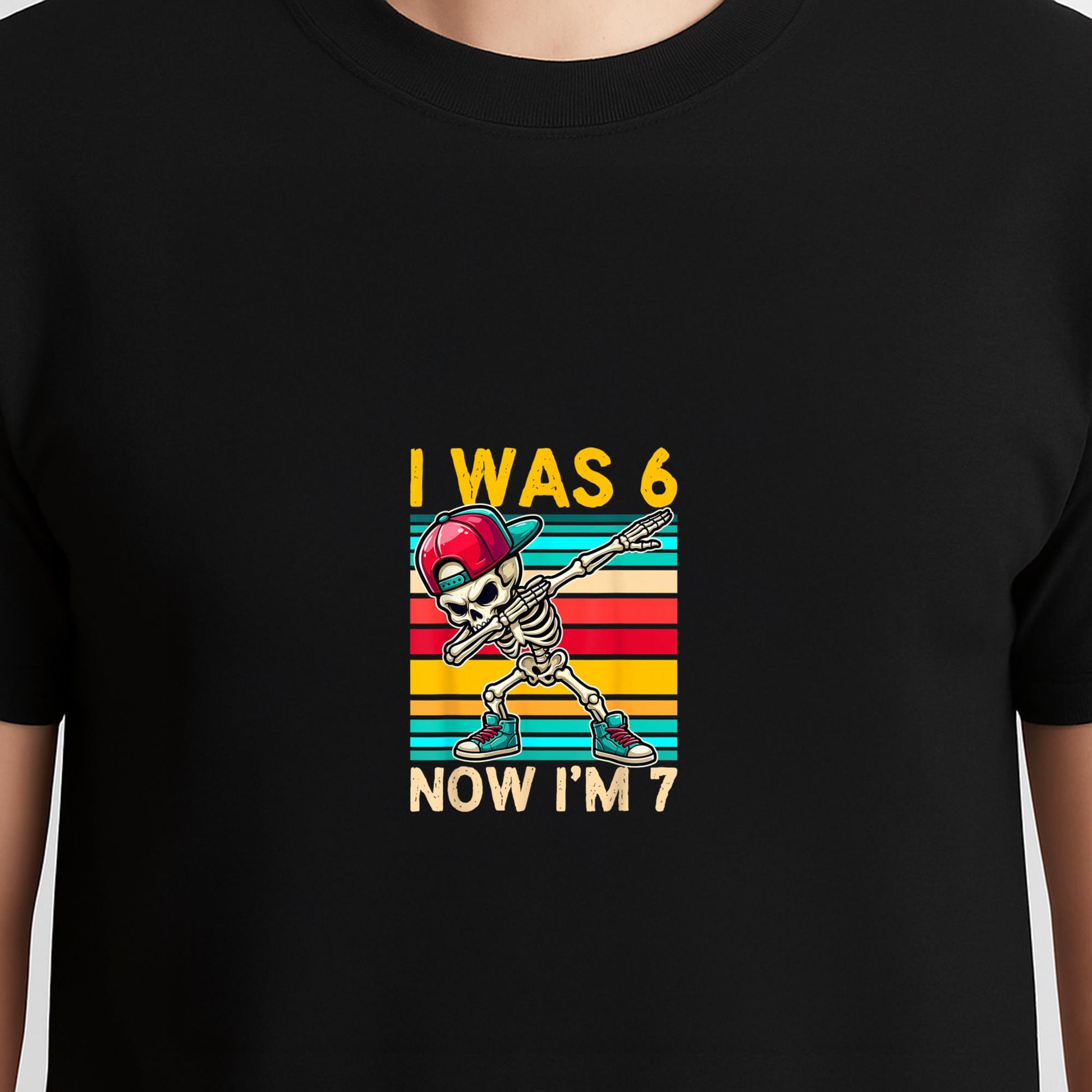 I was 6 Now I'm 7 Year Old 7th Birthday 67 Dabbing Boys Kids T-Shirt