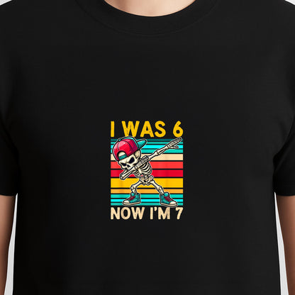 I was 6 Now I'm 7 Year Old 7th Birthday 67 Dabbing Boys Kids T-Shirt