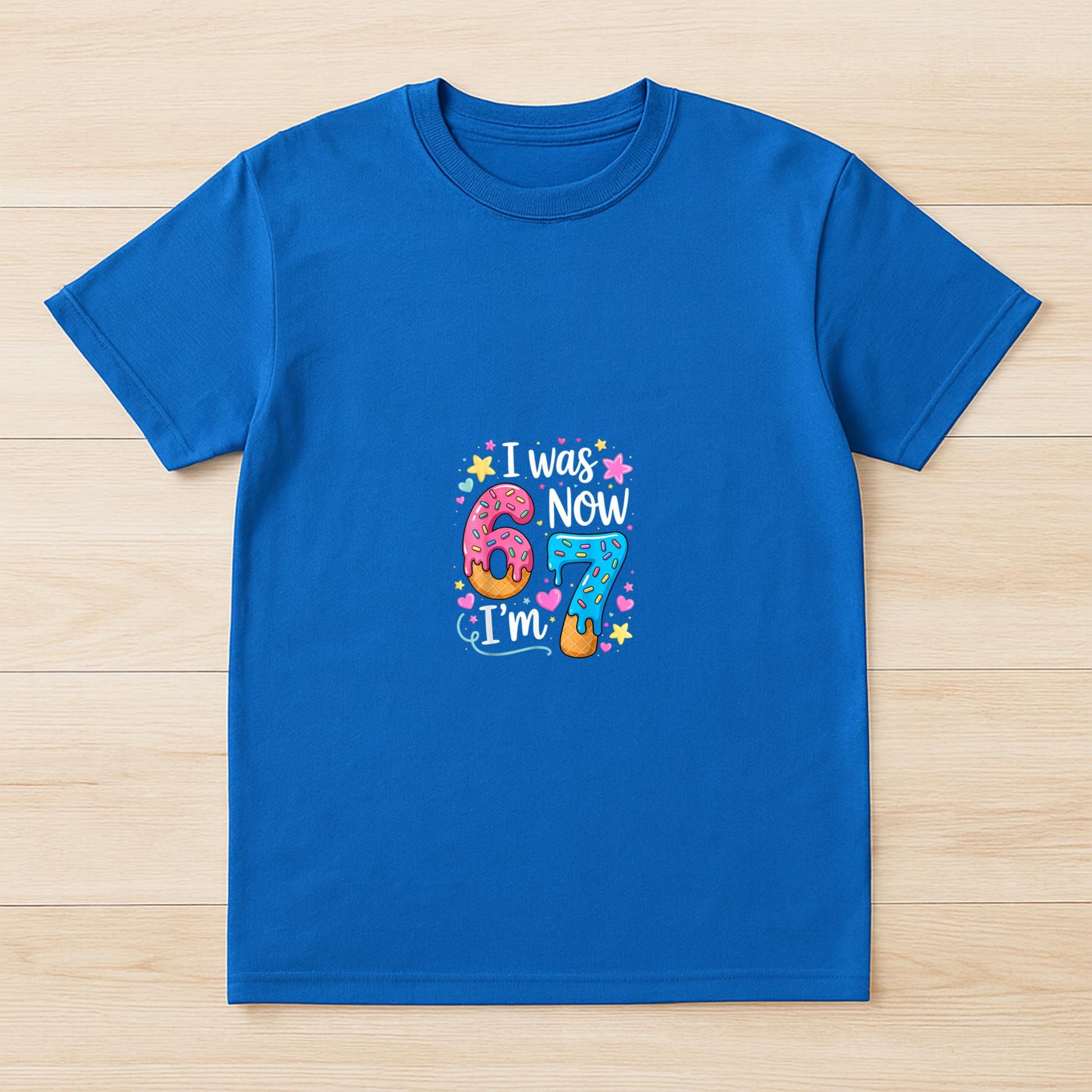 I was 6 Now I'm 7 Year Old Birthday Kids Boys Girls T-Shirt